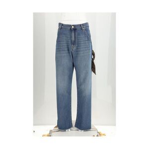 Darkpark Blue Cotton Relaxed Fit Women's Jeans